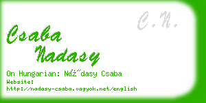 csaba nadasy business card